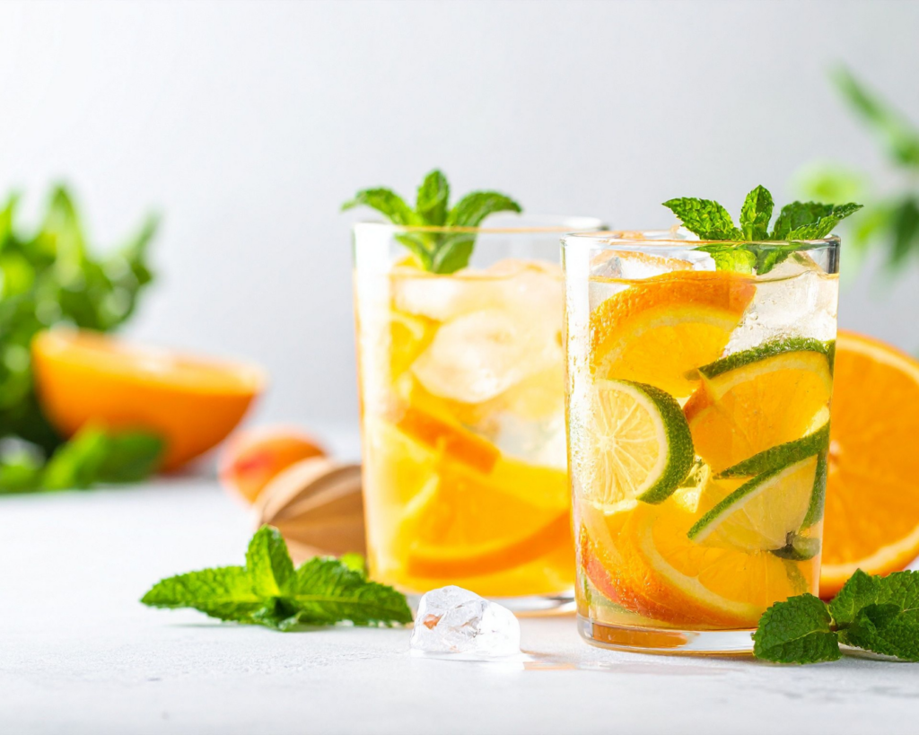 Woda smakowa z cytryną, limonką i olejkiem miętowym Peppermint doTERRA